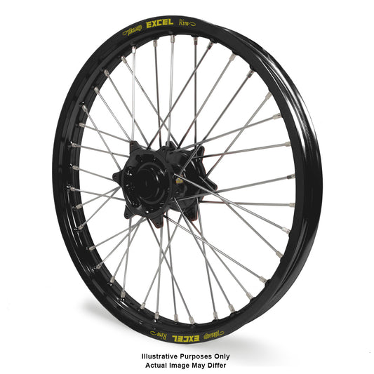 Bmw F800 Adventure Black Excel Rims / Black Haan Hubs Front Wheel - F800 Gs 2006-On 21X2.15 Oem Size