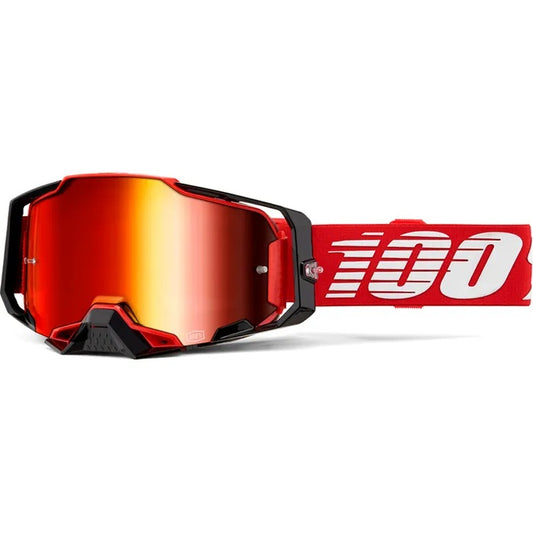100% Armega Goggles - Red Mirror