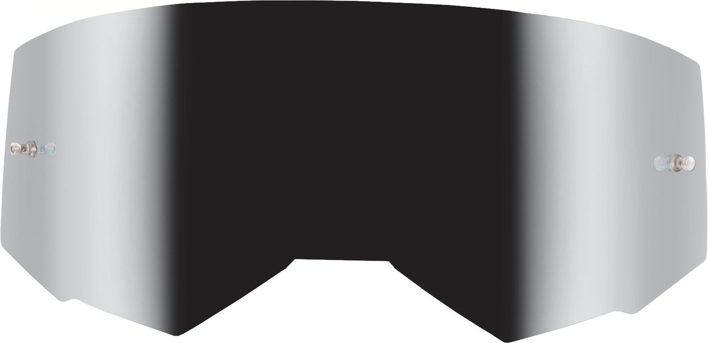 Fly Goggle Single Lens - Silver Mirror Smoke With Post