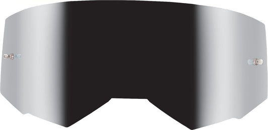 Fly Goggle Single Lens - Silver Mirror Smoke With Post