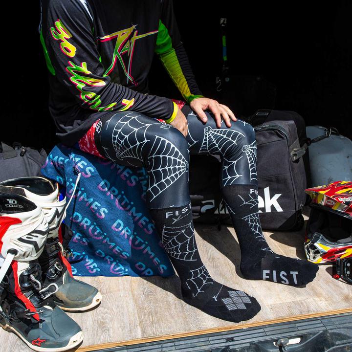 Fist Cobweb Moto Sock