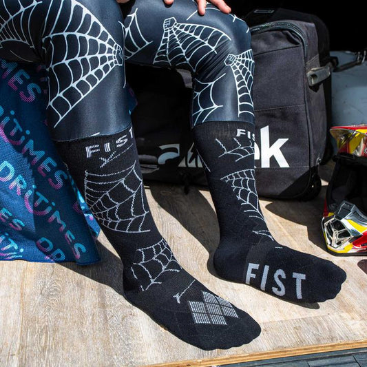 Fist Cobweb Moto Sock
