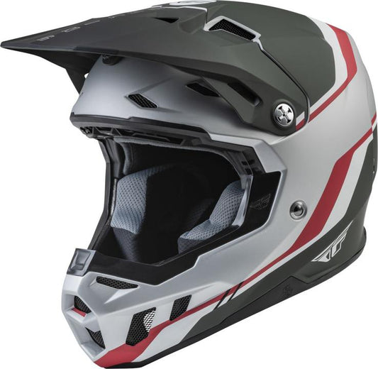 Fly 2022 Youth Formula Cc Helmet - Driver Matt Silver Red White