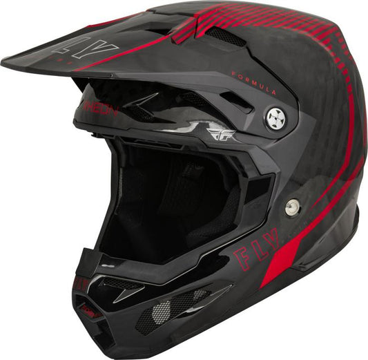 Fly Youth Formula Tracer Carbon Helmet - Red / Black