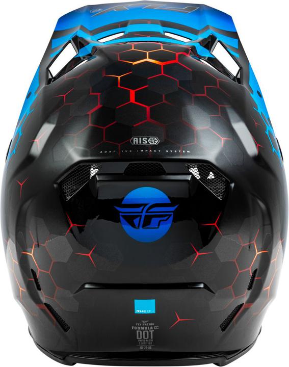 Fly MX24 Formula CC Helmet Tektonic - Black / Blue / Red