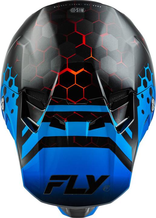Fly MX24 Formula CC Helmet Tektonic - Black / Blue / Red