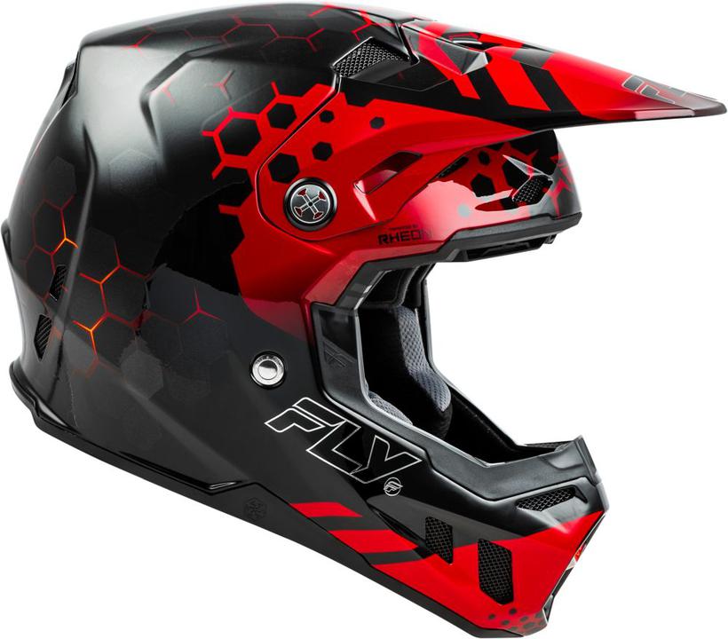Fly MX24 Youth Formula CC Helmet Tektonic - Black / Red