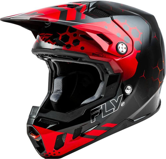 Fly MX24 Youth Formula CC Helmet Tektonic - Black / Red