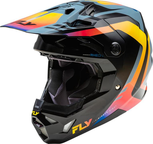 Fly MX24 Formula CP Helmet Krypton - Grey / Black / Electric Fade