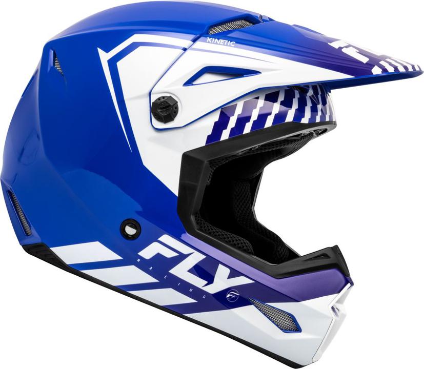 Fly MX24 Youth Kinetic Helmet Menace - Blue / White