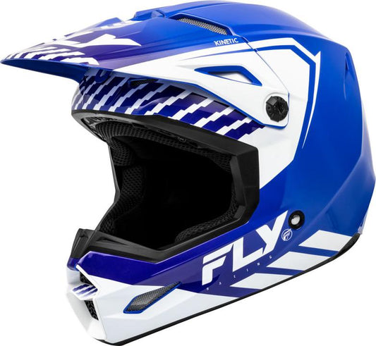 Fly MX24 Youth Kinetic Helmet Menace - Blue / White