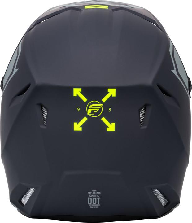 Fly MX24 Kinetic Helmet Menace - Matt Grey / Hi-Vis