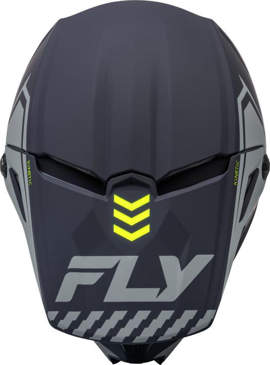 Fly MX24 Kinetic Helmet Menace - Matt Grey / Hi-Vis
