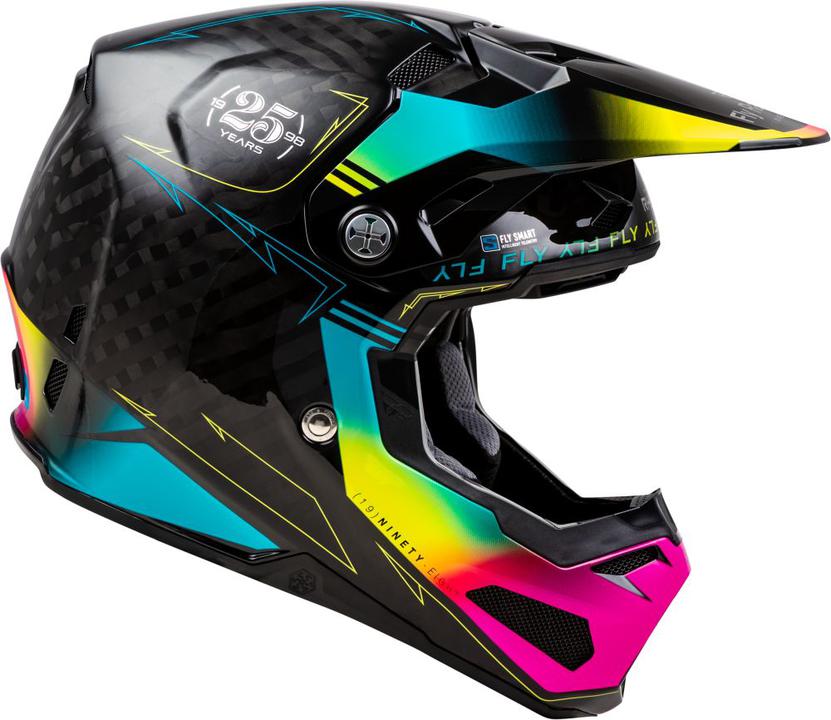 Fly Formula S Carbon Helmet Legacy - Black / Blue / Fuchsia