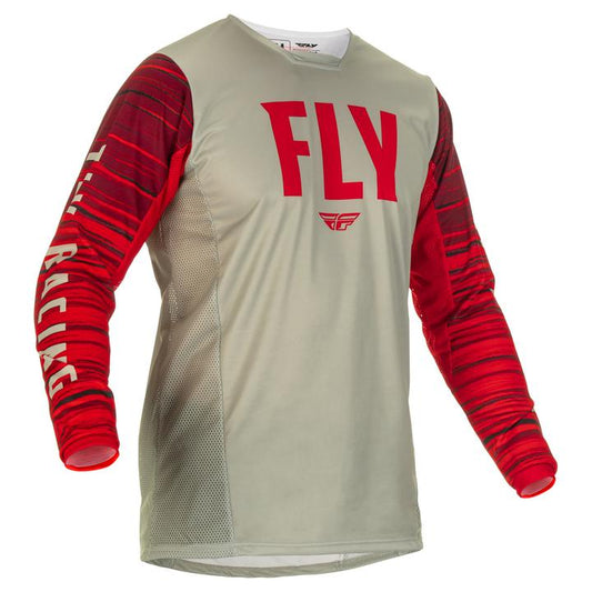 Fly 2022 Kinetic Jersey Wave Light Grey Red