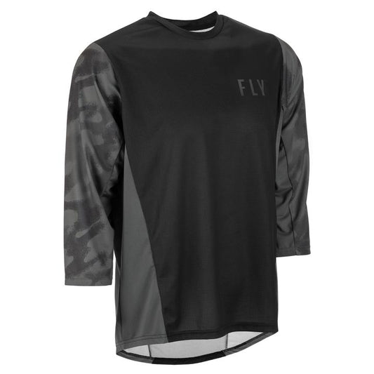 Fly Ripa 3 / 4 Sleeve Jersey - Black / Grey Camo