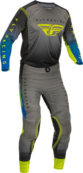 Fly MX23 Lite Jersey Grey Blue Hi-Vis