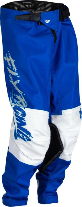 Fly MX23 Youth Kinetic Khaos Pants - Grey / Blue / White