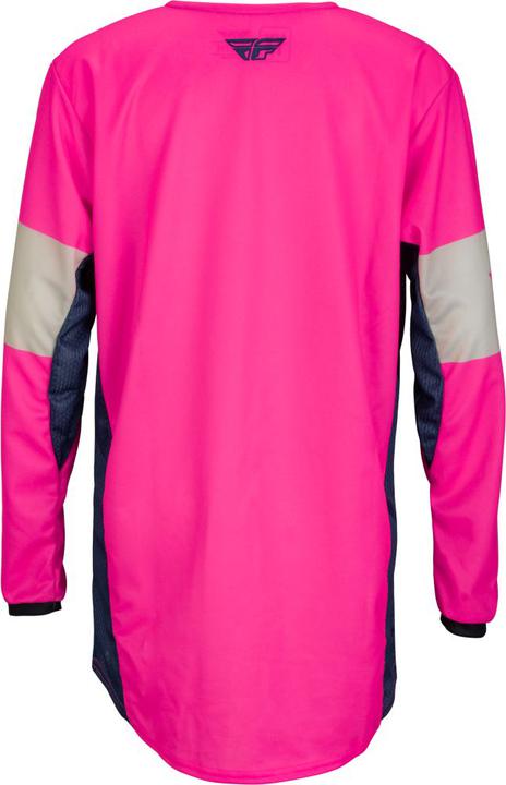 Fly MX23 Youth Kinetic Khaos Jersey Pink Blue