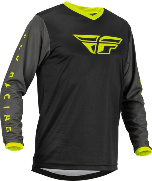 Fly MX23 F-16 Jersey - Black / Grey Hi-Vis