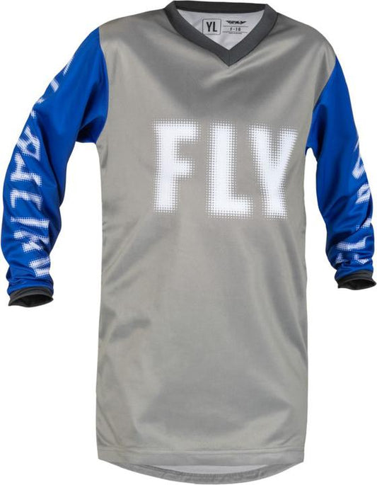 Fly MX23 Youth F-16 Jersey Grey Blue