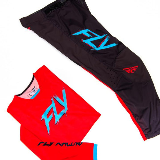 Fly 23.5 Mesh Rave Pants Red - Black