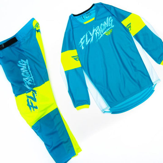 Fly 23.5 Youth Mesh Khaos Jersey Blue Hi-Vis