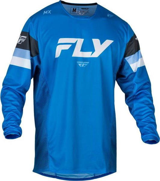 Fly MX24 Kinetic Jersey Prix Bright Blue Charcoal White