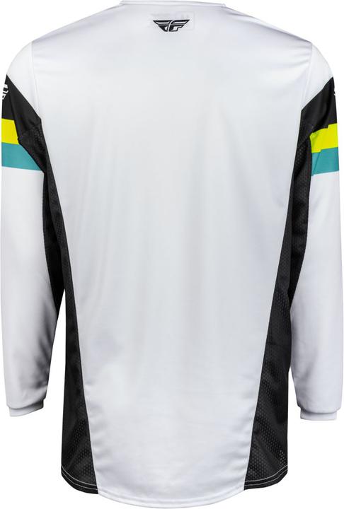 Fly MX24 Kinetic Jersey Prix White - Black Hi-Vis