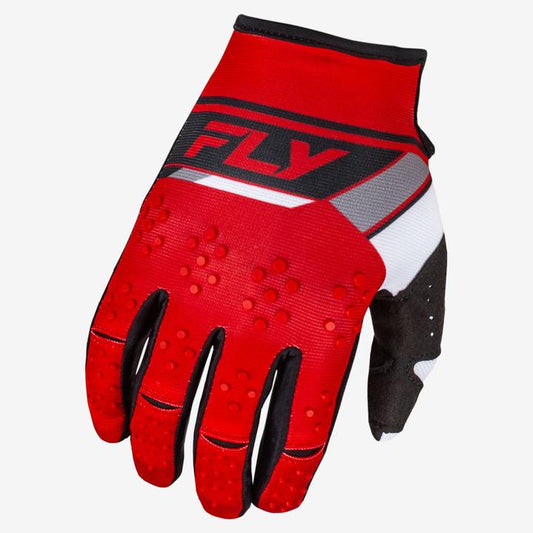 Fly MX24 Kinetic Gloves - Prix Red Grey White
