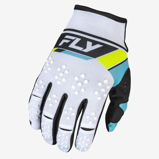 Fly MX24 Kinetic Gloves - Prix White Black Hi-Vis