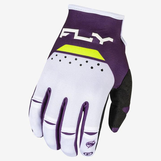 Fly MX24 Kinetic Gloves - Reload Deep Purple White Hi-Vis
