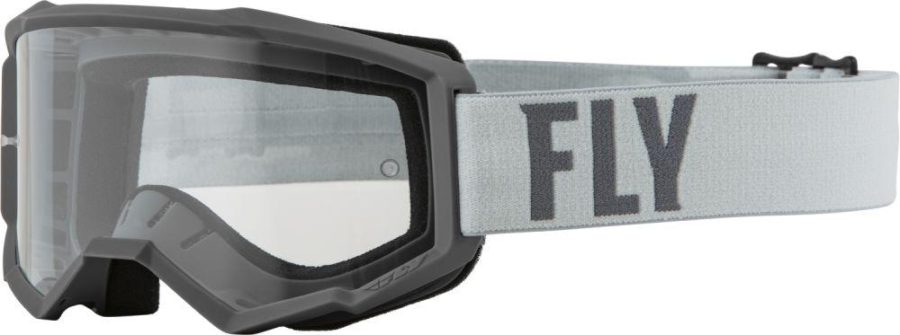 Fly Goggles Focus Youth Grey Dark Grey Clear Lens