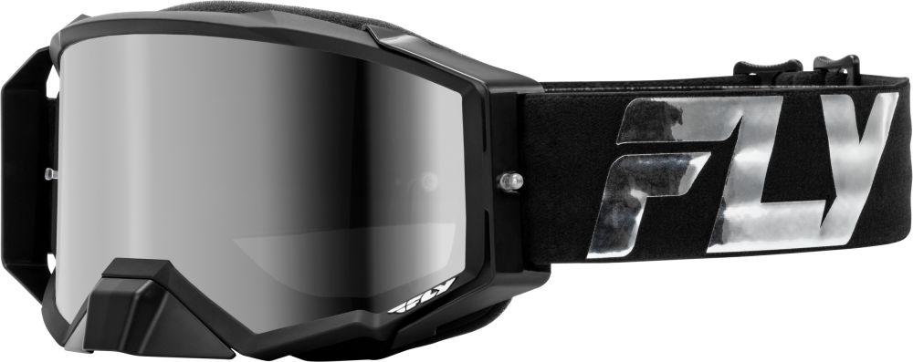 Fly MX24 Fly Goggles Zone Pro Elite Black/Silver - Sil Mir/SMK Lens