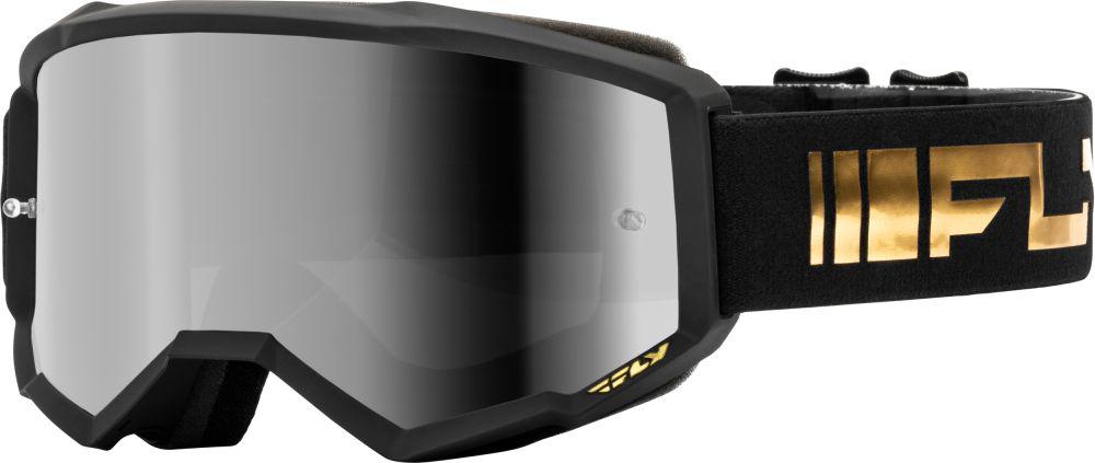 Fly MX24 Youth Goggles Zone Black/Gold - Sil Mir/SMK Lens