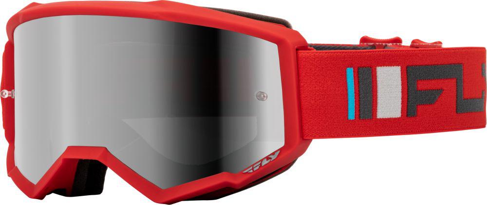 Fly MX24 Fly Goggles Zone Red/Charcoal - Sil Mir/SMK Lens
