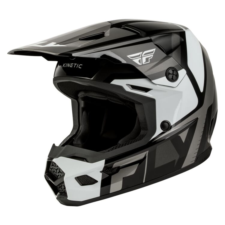 Fly Youth Kinetic Helmet Scrap - Black / White
