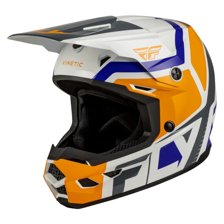 Fly Youth Kinetic Helmet Scrap - White / Orange
