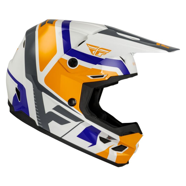 Fly Youth Kinetic Helmet Scrap - White / Orange