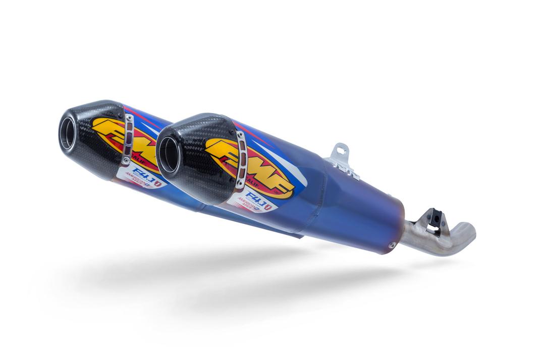 FMF Factory 4.1 RCT Carbon End Cap Slip-On - Titanium (41550)