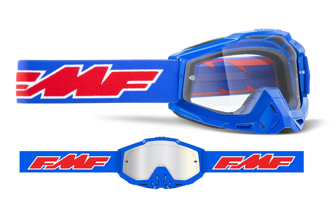 FMF Vision Goggles Powerbomb Otg Clear Blue