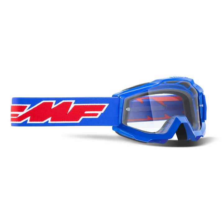 FMF Vision Goggles Youth Powerbomb Rocket Clear Blue