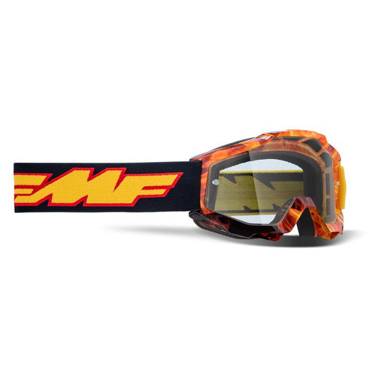 FMF Vision Goggles Youth Powerbomb Spark Clear - Black Yellow