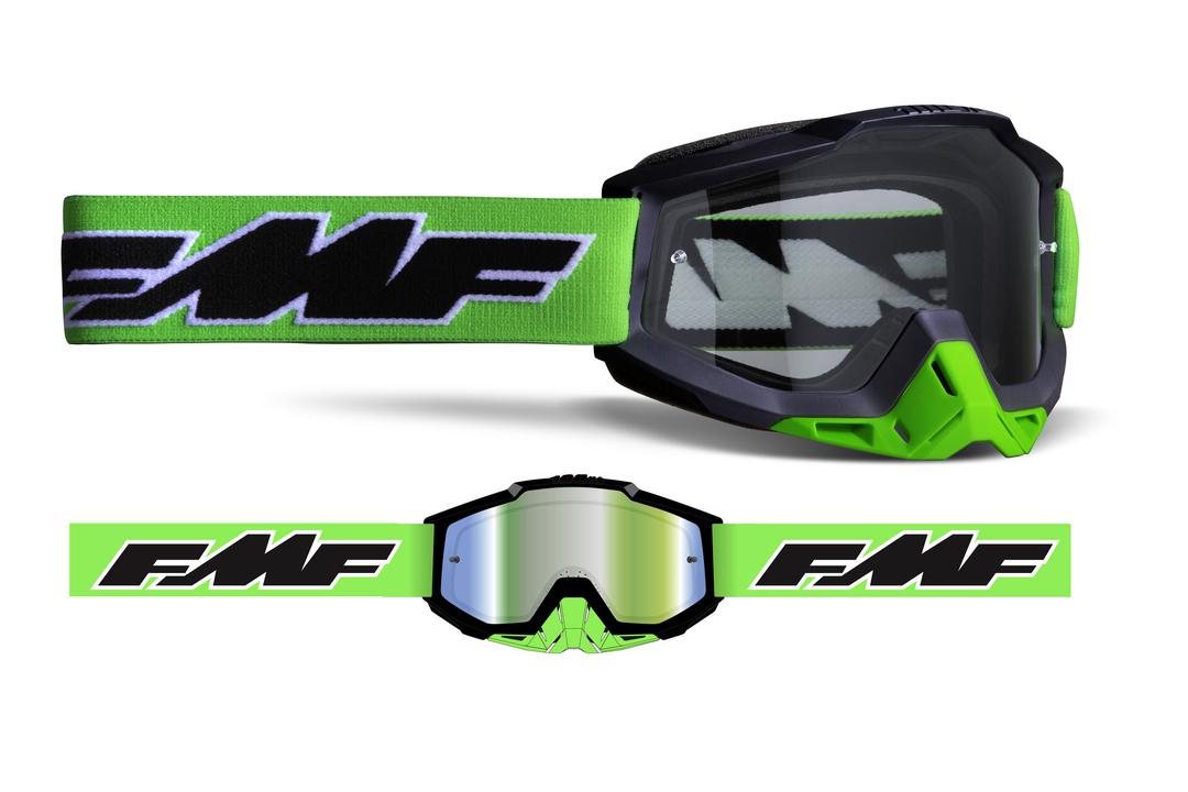 FMF Vision Powerbomb Goggles Rocket Lime - Clear Lens