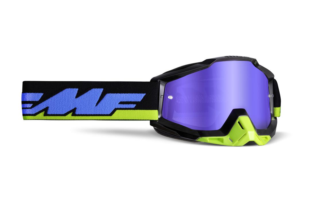FMF Vision Powerbomb Goggles Talladega - Mirror Blue Lens