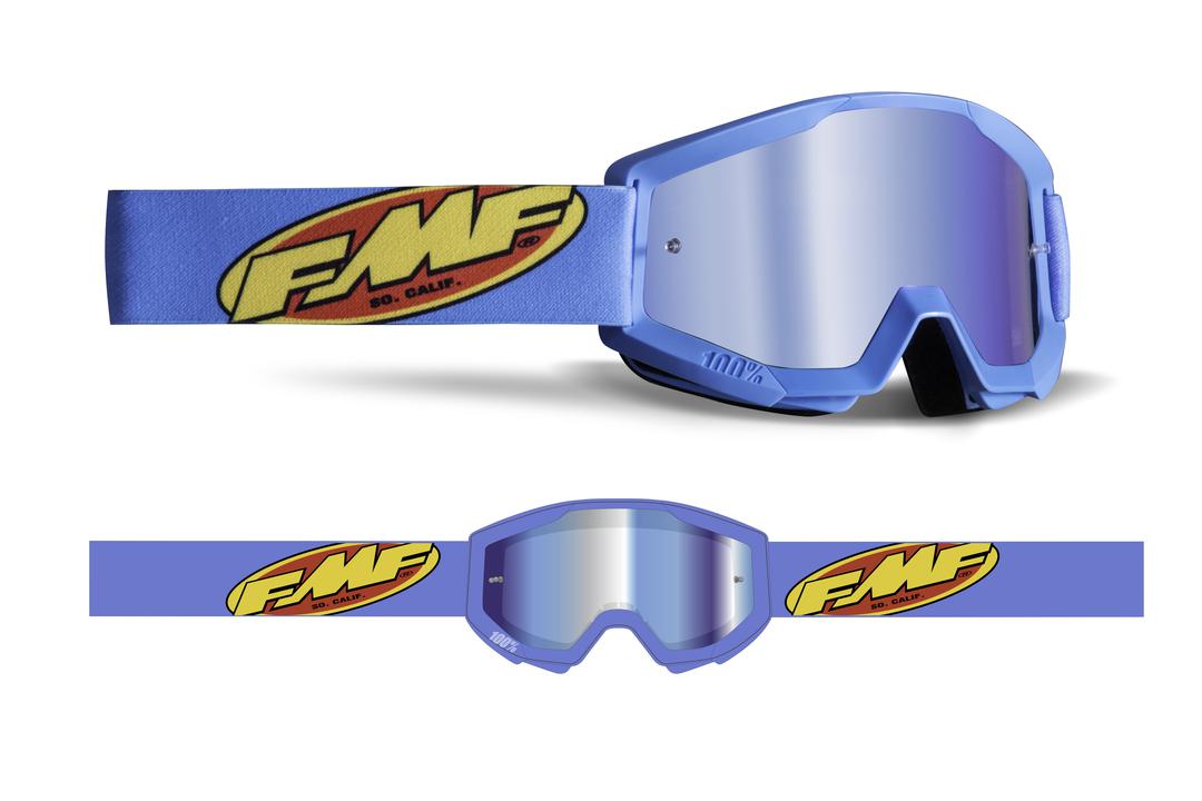 FMF Vision Powercore Goggles Core Cyan - Mirror Blue Lens