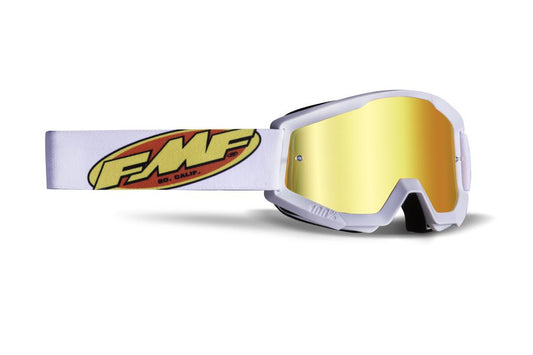 FMF Vision Powercore Youth Goggles Core White - Mirror Red Lens