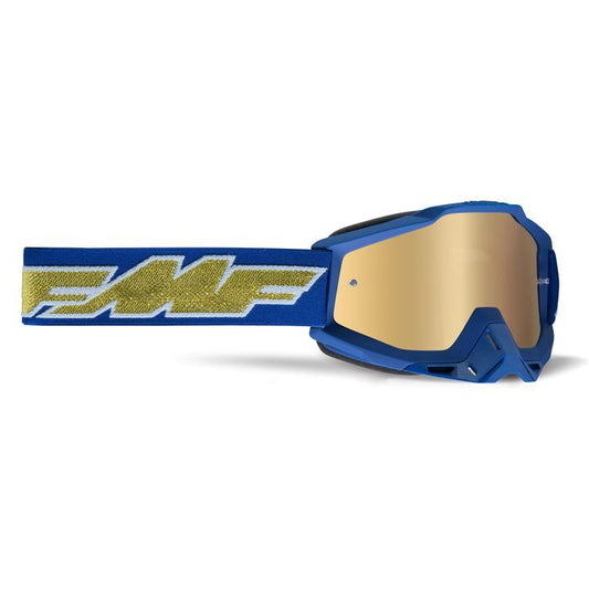FMF Vision Powerbomb Goggles Rocket Deep Navy Gold True Gold Lens