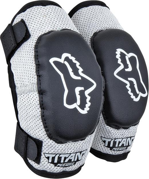Fox Peewee Titan Elbow Guards (Pair) - Black / White