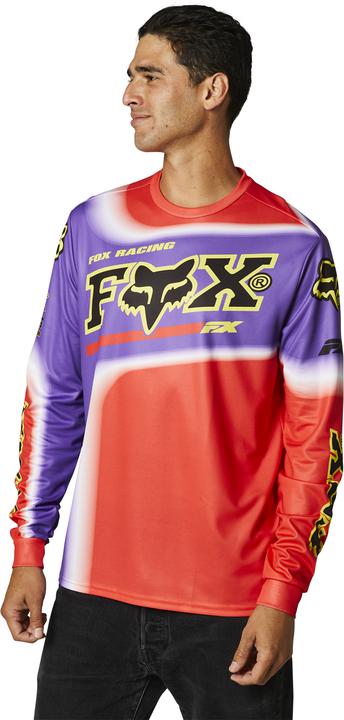 Fox Retro Powerband Ls Jersey Red